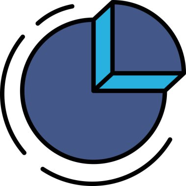 Bir pasta grafiği siyah beyaz gösterilir. Pasta tablosu iki parçaya ayrılır, sol parça sağdakinden daha büyüktür.