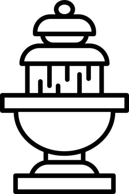 Büyük bir su borusu olan bir çeşme. Çeşme siyah beyaz.