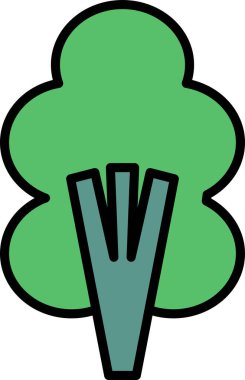 Siyah ve beyaz renkli bir Brokoli simgesi