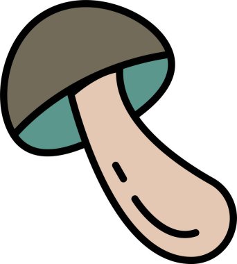 Dili çıkmış bir mantar. Mantar siyah beyaz.