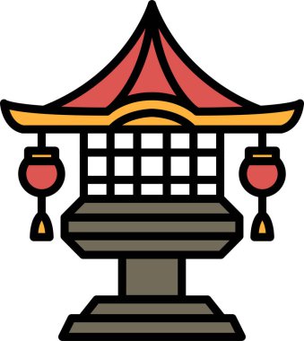 Beyaz arka planı olan bir fenerin siyah beyaz çizimi. Fener küçük detaylarla süslenmiş ve çok karmaşık bir tasarımı var. Sahne zarafet ve entelektüelliktir.