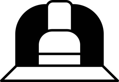 Çizgili bir mühendis şapkası. Şapka masanın üzerinde duruyor.