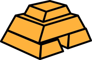 Altından yapılmış bir piramit. Birçok kültürde çok önemli bir semboldür.