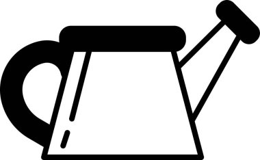 Bir sulama tenekesinin siyah beyaz görüntüsü