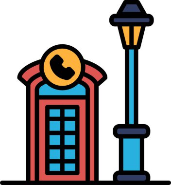 Bir telefon kulübesi ve sokak lambasının siyah beyaz çizimi. Nostalji kavramı ve mazide kalma hissi.