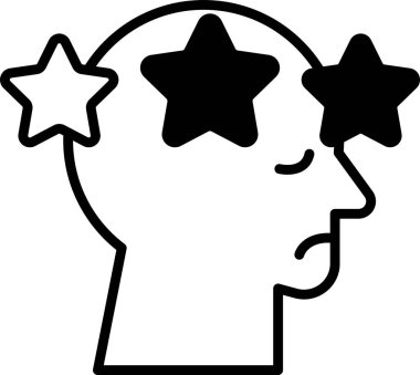 Kafasında üç yıldız olan bir adam.