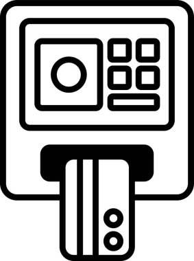 Kredi kartı okuyucusunun siyah beyaz görüntüsü. Sahne profesyonelce ve açık, dikkat dağıtacak bir şey ya da süsleme olmadan.