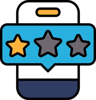 Üzerinde üç yıldız olan bir telefon. Yıldızlar sıra sıra dizildiği zaman,