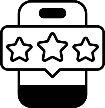 Üzerinde üç yıldız olan bir telefon. Yıldızlar sıra sıra dizildiği zaman,