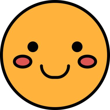 Siyah çizgili gülümseyen bir yüz.