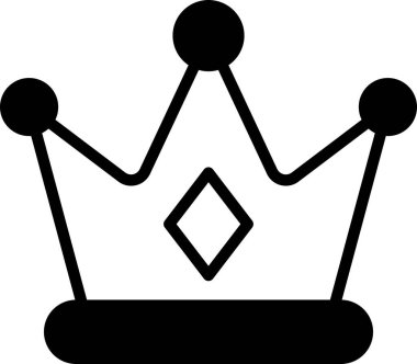 Ortasında elmas olan bir taç. Taç siyah ve beyazdır. Taç, kraliyet ve gücün sembolüdür.