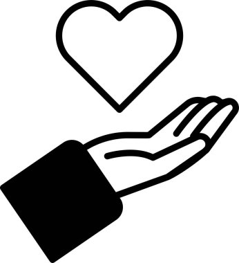 bir kalp tutan bir el