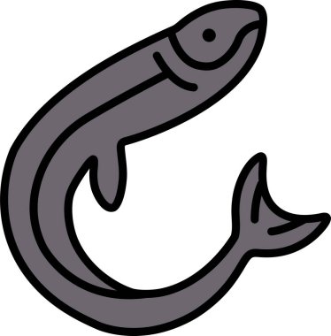 Satır biçiminde bir Yılan Balığı simgesi.