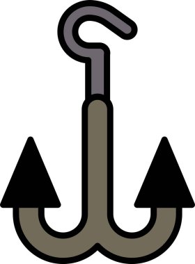 Bir olta ve balık kutusu simgesi.