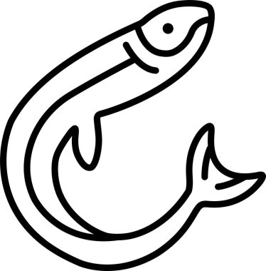 Satır biçiminde bir Yılan Balığı simgesi.