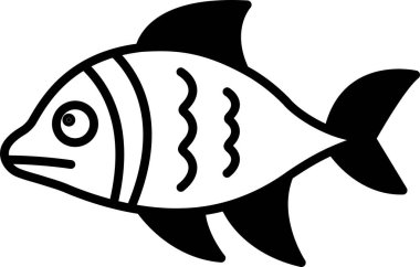 Bir balık ve olta simgesi.