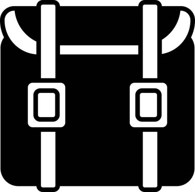 Sıralı bir kamp çantası simgesi