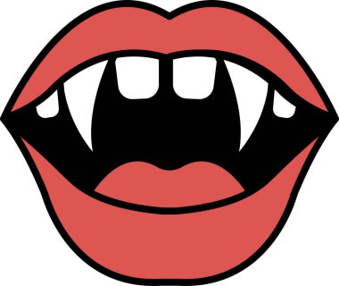 Sıra simgesi biçiminde bir vampir ağzı