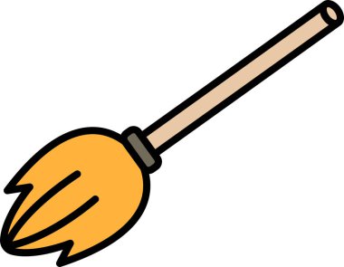 Bir cadının süpürgesi satır simgesi biçiminde