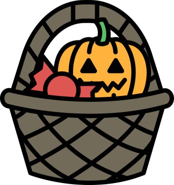 Sıra simgesi biçiminde bir Cadılar Bayramı Şeker Sepeti