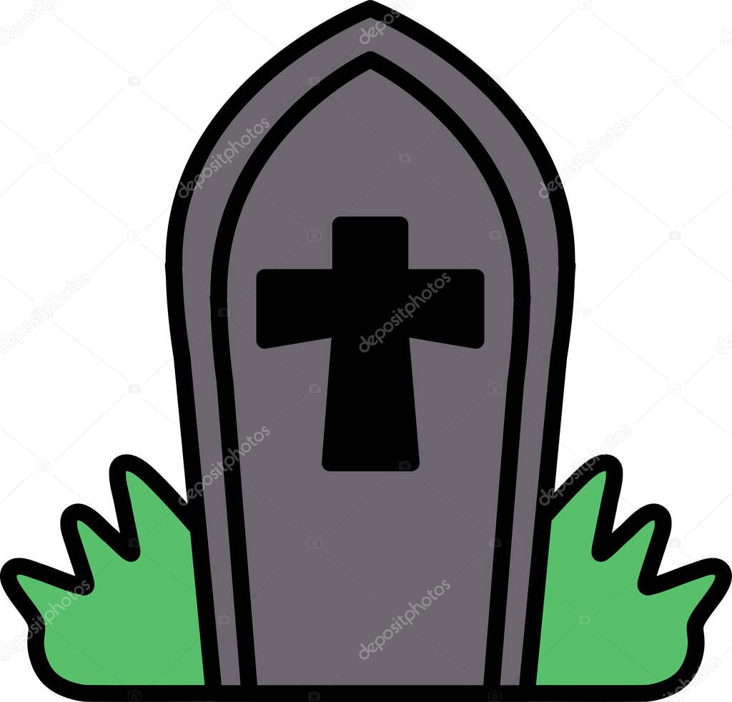 A coffin icon in line style