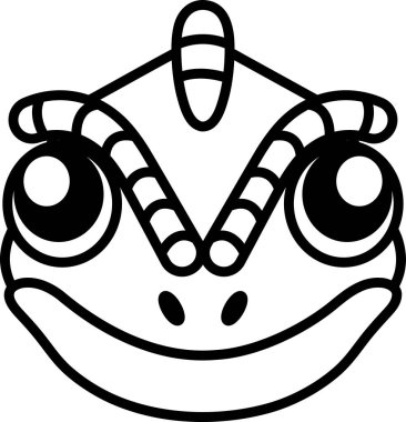 Satır simgesi biçiminde bir bukalemun