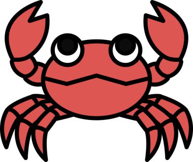 Satır simgesi biçiminde bir yengeç