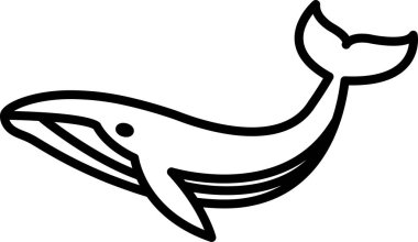 Satır simgesi biçiminde bir balina