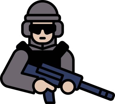 Bir asker silah tutuyor ve kask takıyor. Görev anlayışı ve eyleme hazır olma