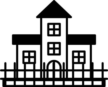 Sanat tarzında bir hapishane binasının tasviri.