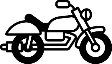 Siyah koltuğu ve siyah gidonu olan siyah beyaz bir motosiklet.