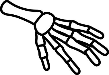 İskelet bir el beyaz arka planda siyah çizilir. İskelet el, parmakları ve kemikleri açıkça görülebilen çok stil bir şekilde çizilir. Kırılganlık ve ölümlülük kavramı