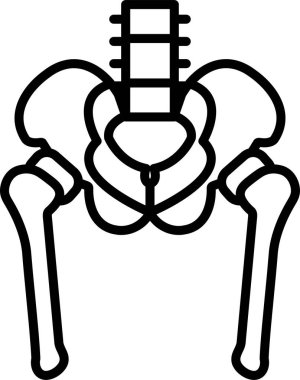 Çizim tarzında bir kalça iskeleti