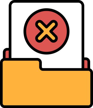 Üzerinde X olan bir klasör.