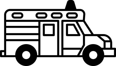 Yanında kalp olan ambulans.