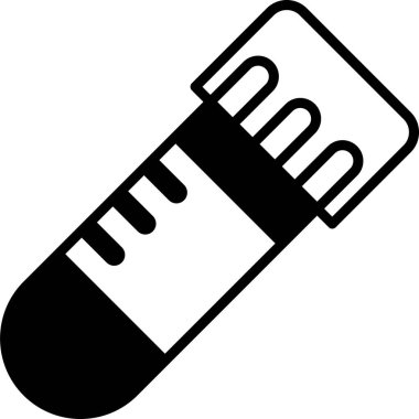 Şapkalı siyah beyaz bir tüp. Tüpte bir numara ve harf var.