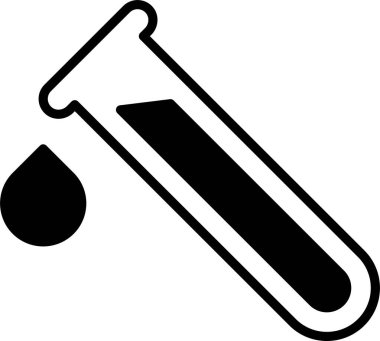 Bir kan hücresi test tüpünde çizilir. Tıbbi test ya da laboratuvar kurma kavramı