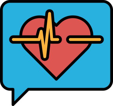 İçinden bir çizgi geçen bir kalp ve içinden geçen kırmızı bir çizgi. Kalp mavi bir çemberle çevrilidir.