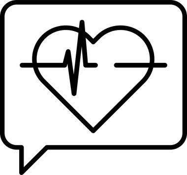 İçinden bir çizgi, içinden de bir çizgi geçen bir kalp. Kalp mavi bir çemberle çevrilidir.