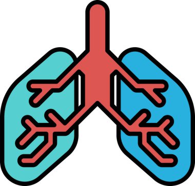 Kırmızı damarlı bir insanın mavi ve kırmızı çizimi.