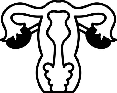 Görüntü, bir kadının üreme sisteminin karikatürü. Çizim renkli ve detaylı, rahim ağzı ve çevresindeki bölgeye odaklı. Sahne bilgilendirici ve eğitici.