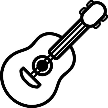 Sanat tarzında bir akustik gitarın tasviri.