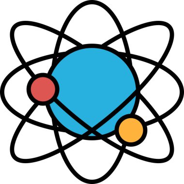 Çekirdek ya da protonun sanat tarzında resmedilmesi.