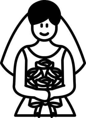 Bir kadın bir buket gül tutuyor. Gülümsüyor ve mutlu.