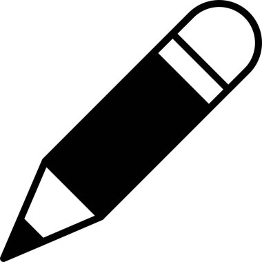 Ucunda kalem olan. Kalem stil olarak çizilmiş, sivri uçlu ve ince, uzun gövdeli. Kırmızı ve sarı renkler kaleme neşeli ve tuhaf bir görünüm verir.