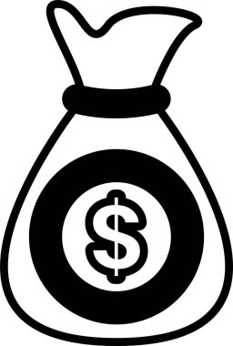 Arka planı olan bir doların karikatür çizimi.