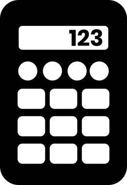 Üzerinde 123 rakamları olan bir hesap makinesi.