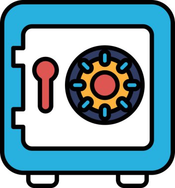 Bir düğmeli bir kutu ve ortasında nokta olan bir daire.