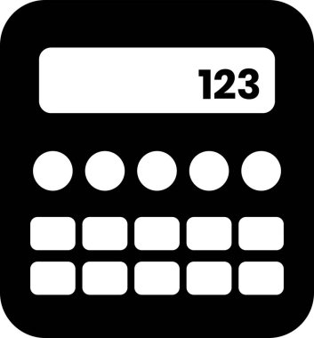 Üzerinde 123 rakamları olan bir hesap makinesi.