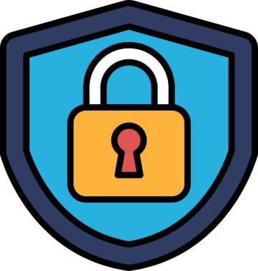 Anahtar delikli bir kalkan karikatürü.